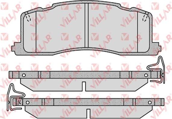 Villar 626.1013 - Комплект спирачно феродо, дискови спирачки vvparts.bg