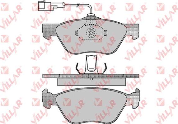 Villar 626.1084 - Комплект спирачно феродо, дискови спирачки vvparts.bg