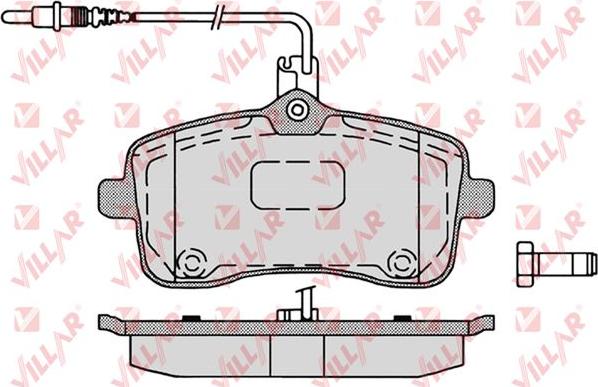 Villar 626.1196 - Комплект спирачно феродо, дискови спирачки vvparts.bg