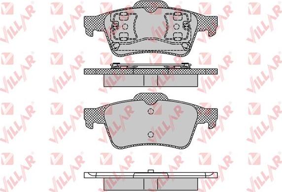 Villar 626.1189 - Комплект спирачно феродо, дискови спирачки vvparts.bg