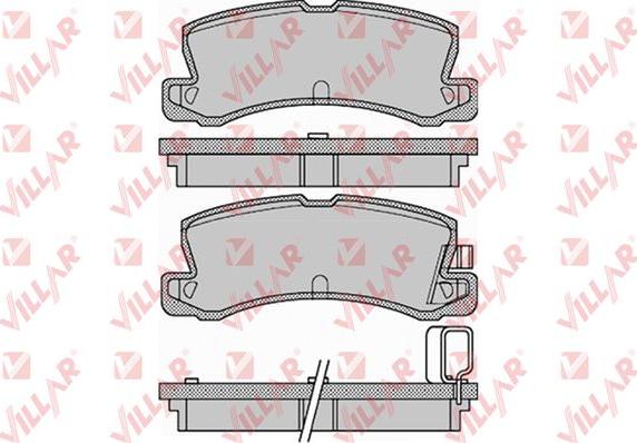 Villar 626.1125 - Комплект спирачно феродо, дискови спирачки vvparts.bg