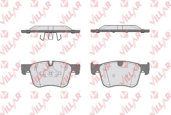 Villar 626.1853 - Комплект спирачно феродо, дискови спирачки vvparts.bg
