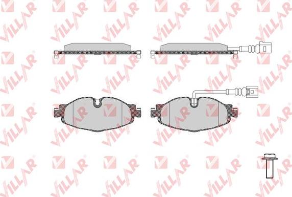 Villar 626.1834 - Комплект спирачно феродо, дискови спирачки vvparts.bg