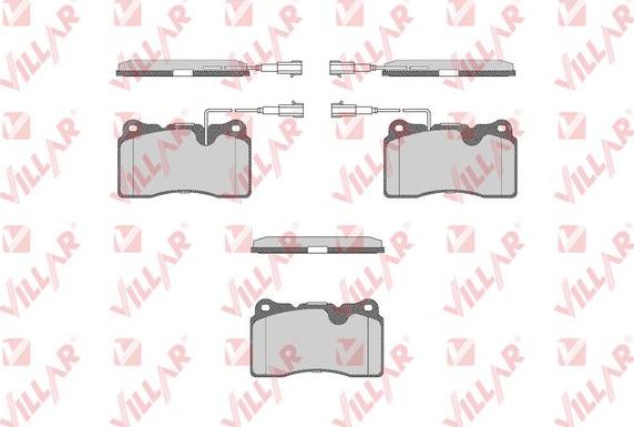 Villar 626.1393 - Комплект спирачно феродо, дискови спирачки vvparts.bg