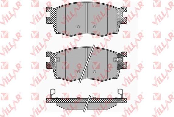 Villar 626.1345 - Комплект спирачно феродо, дискови спирачки vvparts.bg