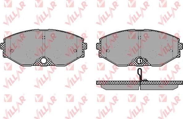 Villar 626.1357 - Комплект спирачно феродо, дискови спирачки vvparts.bg