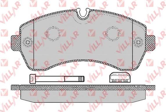 Villar 626.1295K - Комплект спирачно феродо, дискови спирачки vvparts.bg