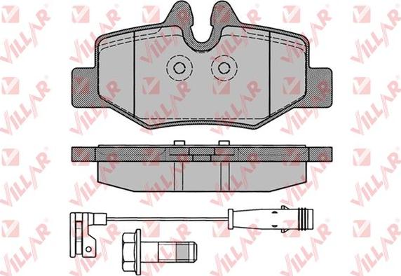 Villar 626.1246 - Комплект спирачно феродо, дискови спирачки vvparts.bg