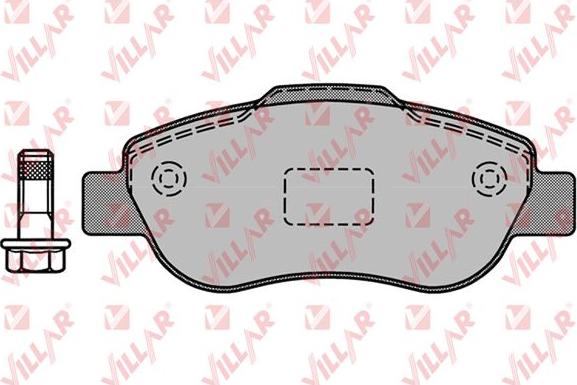 Villar 626.1240 - Комплект спирачно феродо, дискови спирачки vvparts.bg