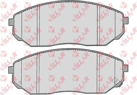 Villar 626.1207 - Комплект спирачно феродо, дискови спирачки vvparts.bg