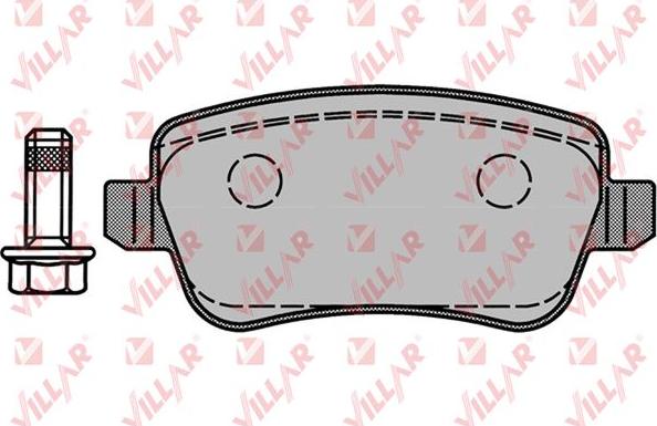 Villar 626.1218 - Комплект спирачно феродо, дискови спирачки vvparts.bg