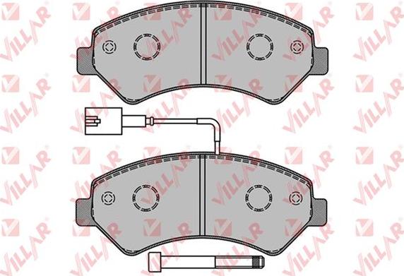 Villar 626.1288 - Комплект спирачно феродо, дискови спирачки vvparts.bg