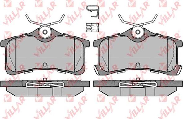 Villar 626.1233 - Комплект спирачно феродо, дискови спирачки vvparts.bg