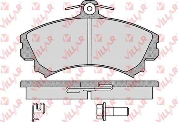 Villar 626.1221 - Комплект спирачно феродо, дискови спирачки vvparts.bg