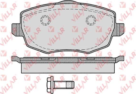 Villar 626.1223 - Комплект спирачно феродо, дискови спирачки vvparts.bg