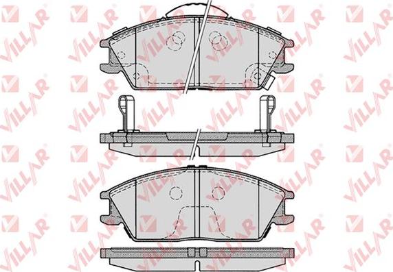 Villar 626.1222 - Комплект спирачно феродо, дискови спирачки vvparts.bg