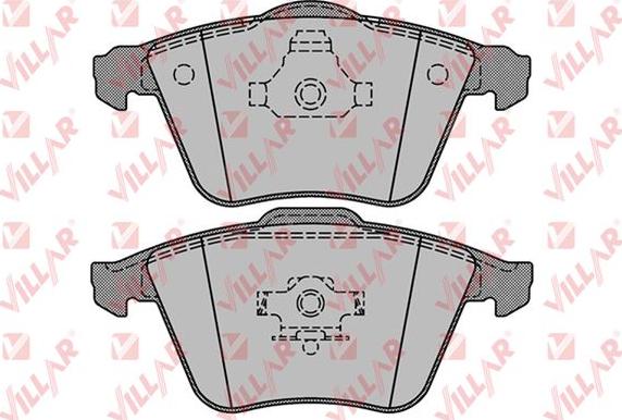 Villar 626.1277 - Комплект спирачно феродо, дискови спирачки vvparts.bg