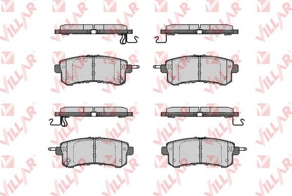 Villar 626.1798 - Комплект спирачно феродо, дискови спирачки vvparts.bg