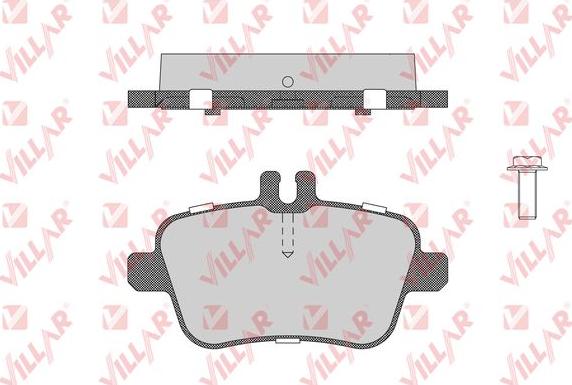 Villar 626.1782 - Комплект спирачно феродо, дискови спирачки vvparts.bg