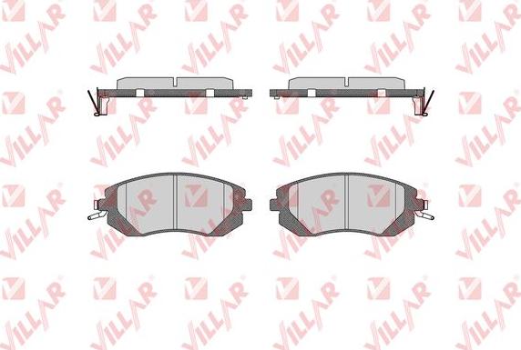 Villar 626.1729 - Комплект спирачно феродо, дискови спирачки vvparts.bg