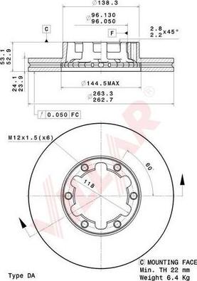 Villar 628.0924 - Спирачен диск vvparts.bg