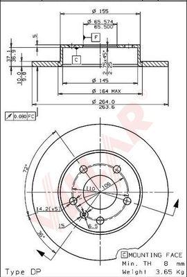 Villar 628.0489 - Спирачен диск vvparts.bg