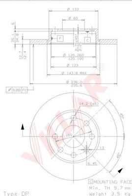 Villar 628.0484 - Спирачен диск vvparts.bg