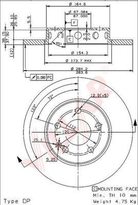 Villar 628.0439 - Спирачен диск vvparts.bg