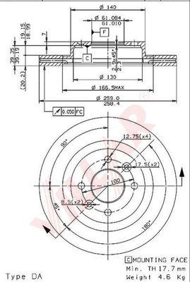 Villar 628.0545 - Спирачен диск vvparts.bg