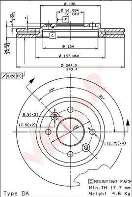 Villar 628.0550 - Спирачен диск vvparts.bg