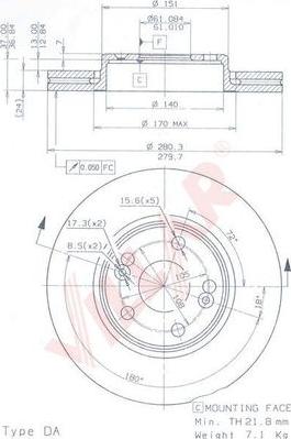 Villar 628.0558 - Спирачен диск vvparts.bg