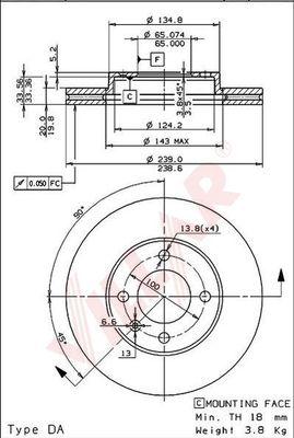 Villar 628.0651 - Спирачен диск vvparts.bg