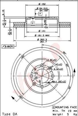 Villar 628.0632 - Спирачен диск vvparts.bg