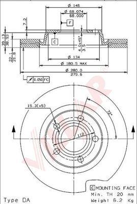 Villar 628.0169 - Спирачен диск vvparts.bg