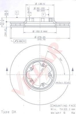 Villar 628.0298 - Спирачен диск vvparts.bg