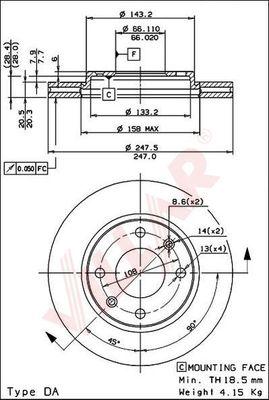 Villar 628.0258 - Спирачен диск vvparts.bg