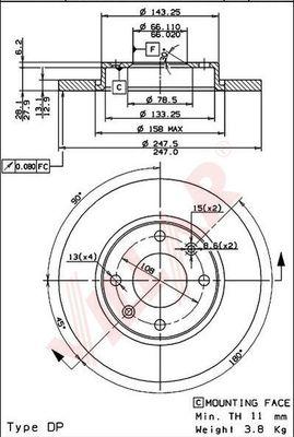 Villar 628.0278 - Спирачен диск vvparts.bg