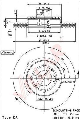 Villar 628.0740 - Спирачен диск vvparts.bg