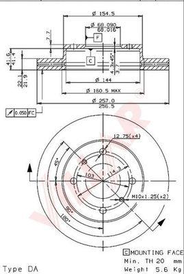 Villar 628.0735 - Спирачен диск vvparts.bg