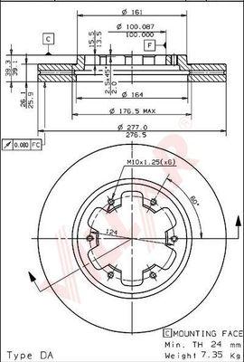 Villar 628.0738 - Спирачен диск vvparts.bg