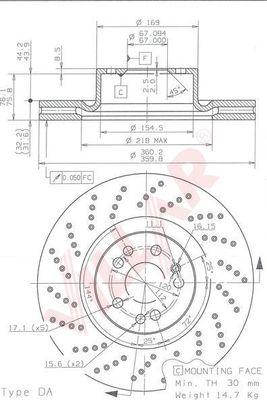 Villar 628.1992 - Спирачен диск vvparts.bg