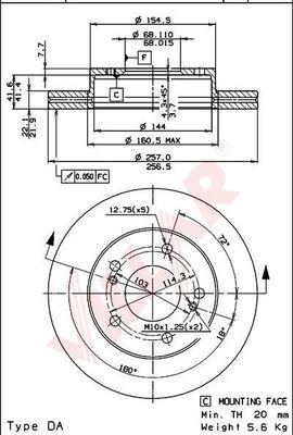 Villar 628.1946 - Спирачен диск vvparts.bg