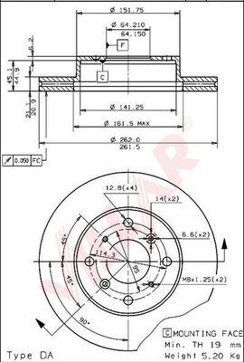 Villar 628.1940 - Спирачен диск vvparts.bg