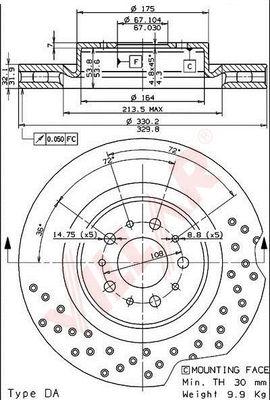 Villar 628.1955 - Спирачен диск vvparts.bg