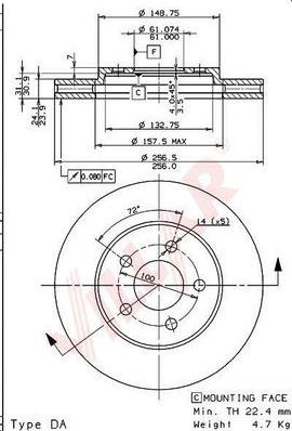 Villar 628.1963 - Спирачен диск vvparts.bg