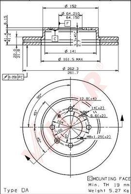 Villar 628.1920 - Спирачен диск vvparts.bg