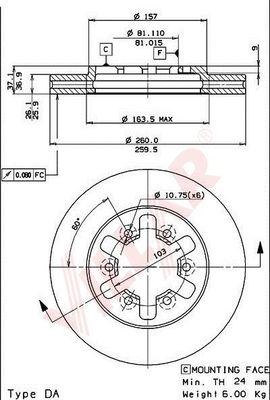 Villar 628.1922 - Спирачен диск vvparts.bg