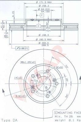 Villar 628.1978 - Спирачен диск vvparts.bg