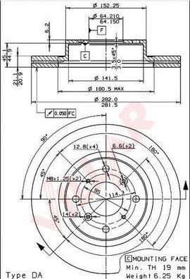 Villar 628.1491 - Спирачен диск vvparts.bg