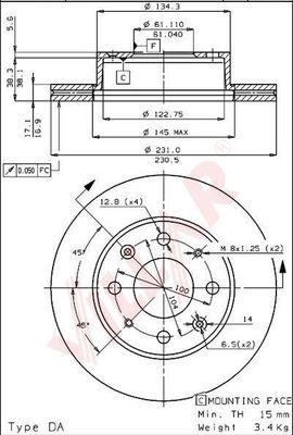 Villar 628.1497 - Спирачен диск vvparts.bg